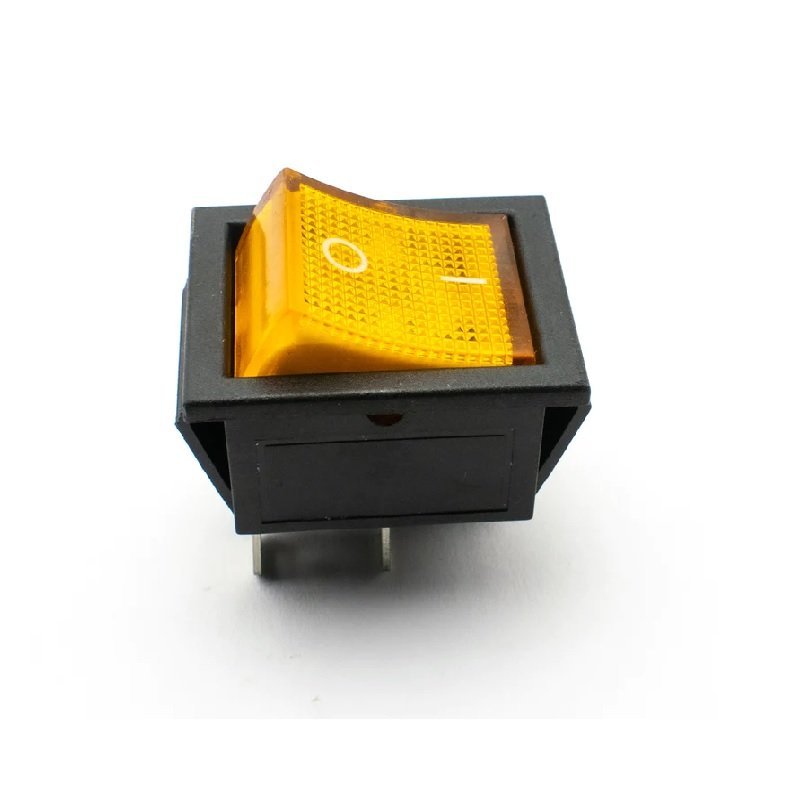 High Voltage KCD4 Yellow 12V 24V 16A DPST ON OFF 4Pin Rocker Switch