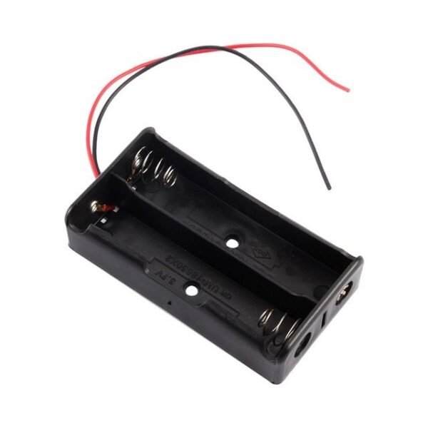 Black Plastic Storage Box Case Holder For Battery 2 x 18650 Cell Box, without cover - Image 3