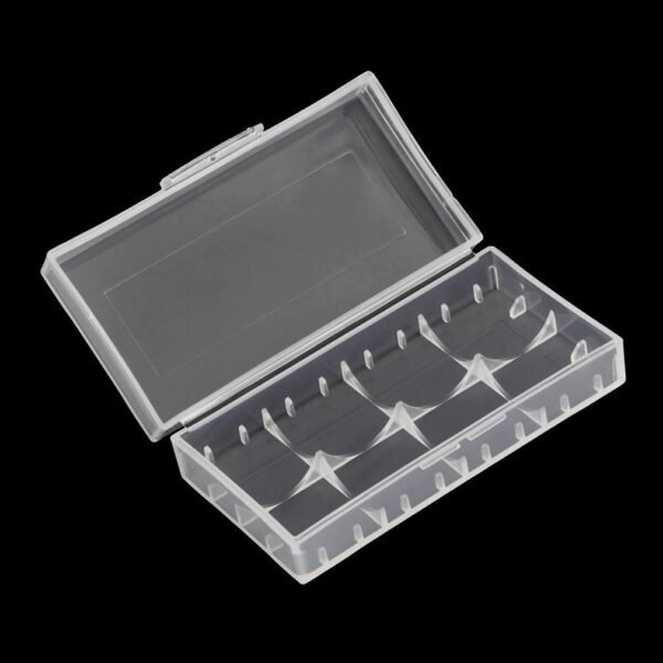 Transparent Waterproof 2 x 18650 Battery Portable Clear Plastic Storage Box Size:78 x 42 x 21mm