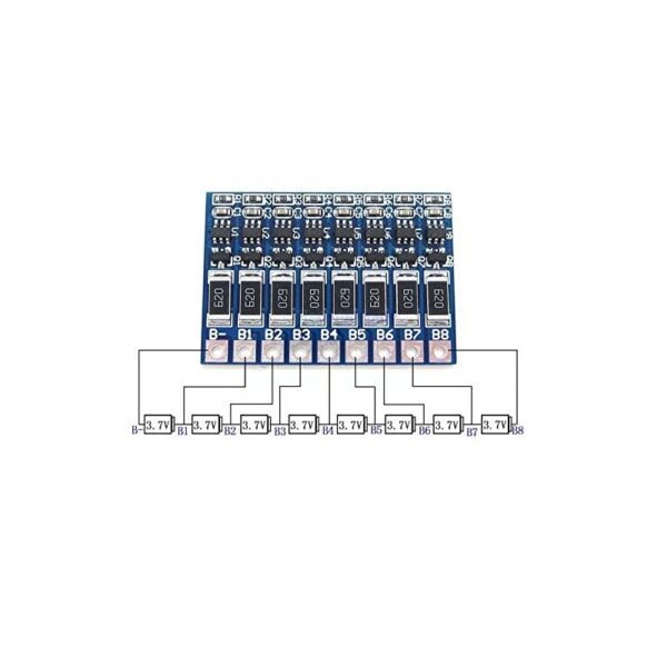 8S 29.6V 18650 Lithium Battery Equalizer Board 33.6V Polymer Battery Equalizer Board Connector - Image 3