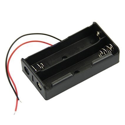 Black Plastic Storage Box Case Holder For Battery 2 x 18650 Cell Box ...