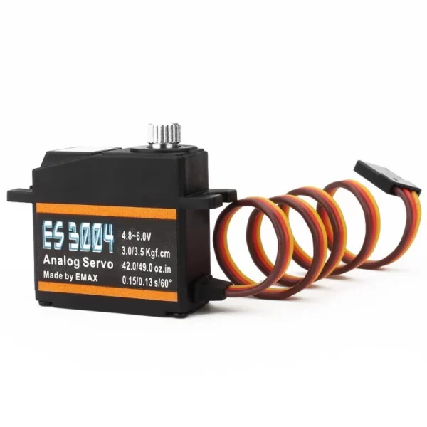 EMAX ES3004 17g 3.5kg 0.13sec 23T Metal Gear Analog Servo For RC Airplane ES3104 upgrade-(original)