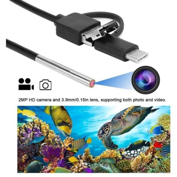 INSKAM USB and Android OTG Endoscope 3in1 Borescope 3.9mm Ultra thin Waterproof Inspection Snake Camera with LED Light - Image 3