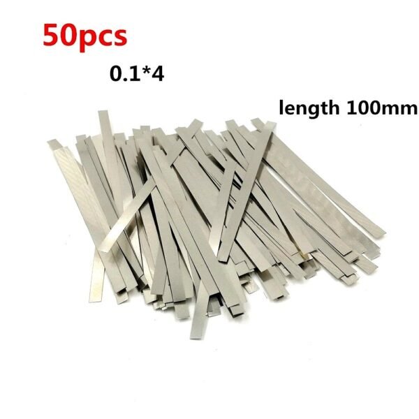 Nickel Strip with size 0.1 x 4 x100mm Pure Nickel – 50 Pcs. - Image 2