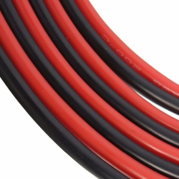 High Quality Ultra Flexible 10AWG Silicone Wire 1m (Black) + 1m (Red) - Image 2