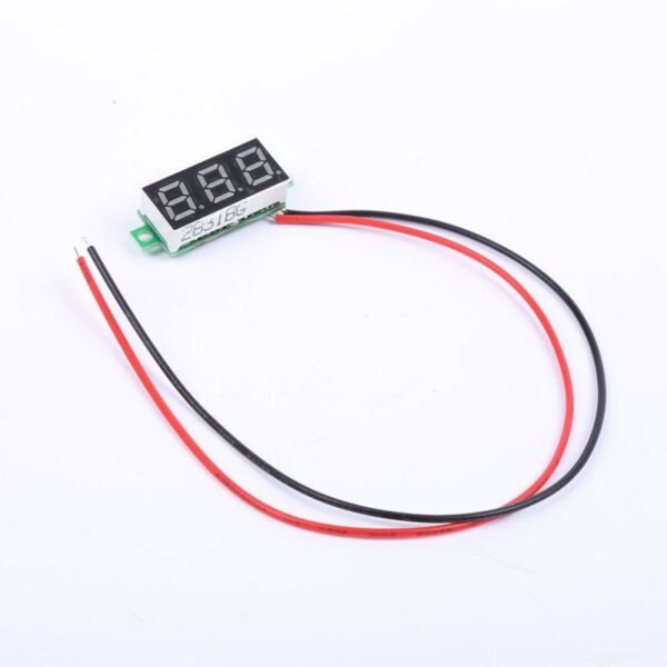 0.28inch 3.5-30V Two Wire DC Voltmeter Green - Image 2