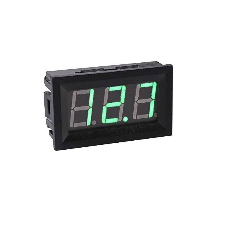 Green Two-Wire 0.56 Inch DC5V-120V DC Digital Display Voltmeter For Car ...