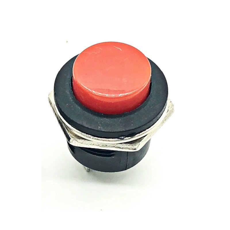 Red R13 507 16mm No Lock Push Button Momentary Switch 3A 250V