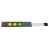 DC 12V 4×1 Key Matrix Membrane Switch Keypad 107x20x0.8mm - Image 2