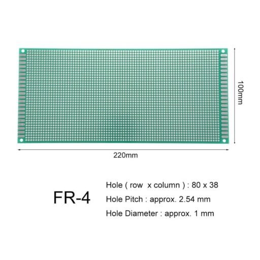10 x 22 cm Universal PCB Prototype Board Single-Sided 2.54mm Hole Pitch ...