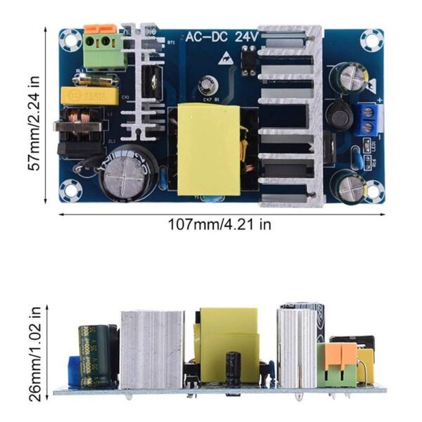 100W AC-DC 85V-265V, to 24V 4A-6A Switching, Power Board - Image 2