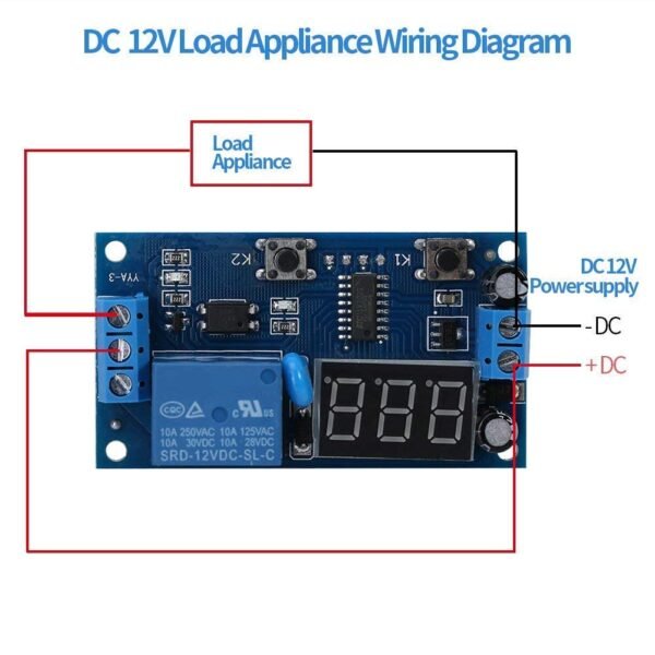 5V Time Control Switch Intermittent Infinite Cycle Countdown Switch Controller Timing Relay Module - Image 3