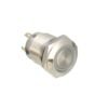 12mm 12V Ring Light Self-Lock Non-momentary Metal Push-button Switch-White Light - Image 3