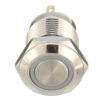 12mm 12V Ring Light Self-Lock Non-momentary Metal Push-button Switch-White Light - Image 2