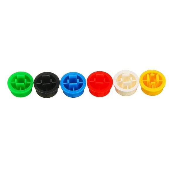 12x12x7.3 mm Round Cap for Square tactile Switch – Red (10 Pcs.) - Image 2