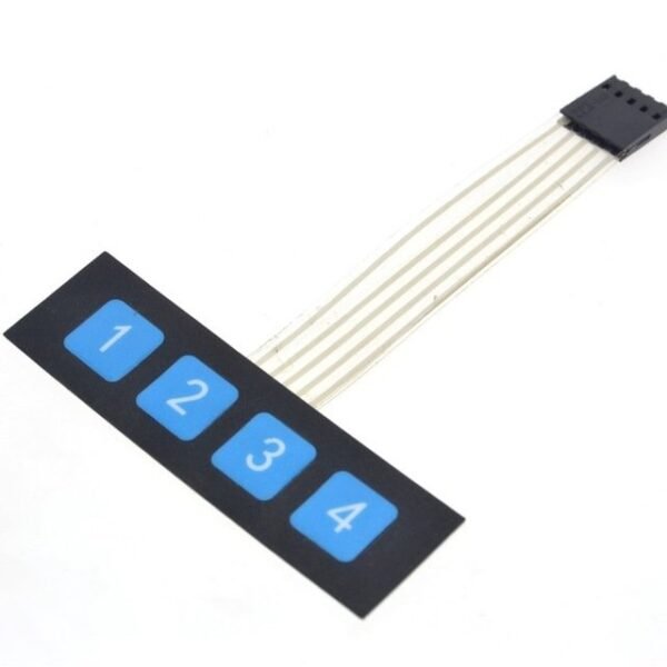 DC 12V 1×4 Key Matrix Membrane Switch Keypad - Image 4