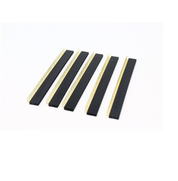 1×40 Berg Strip Right Angle Female Connector – 5pcs