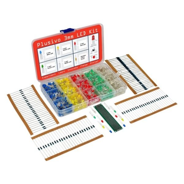 Plusivo 3mm Diffused LED Diode Assortment Kit - Image 4