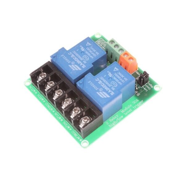 2 Channel Relay Module, 30A with Optocoupler, Isolation 24V Supports, High and Low Triger - Image 5