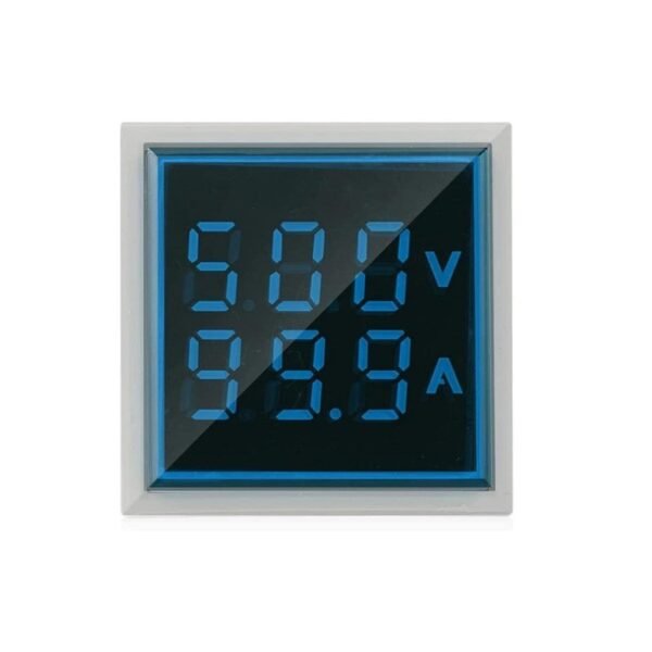 22mm 0-100A Ac 50-500V 20-75Hz Digital Voltmeter Ammeter- Blue - Image 3