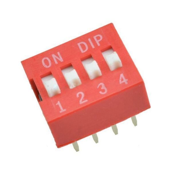 4 Way Slide Switch 2.54mm Pitch (Pack of 3)