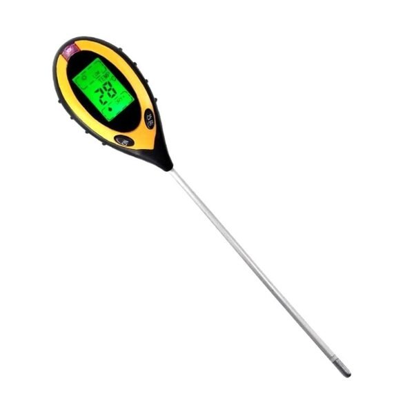 4 in 1 Soil PH Meter Soil Tester PH Moisture Meter Temperature Sunlight Measurement Analysis Acidity Alkali（Without Battery）