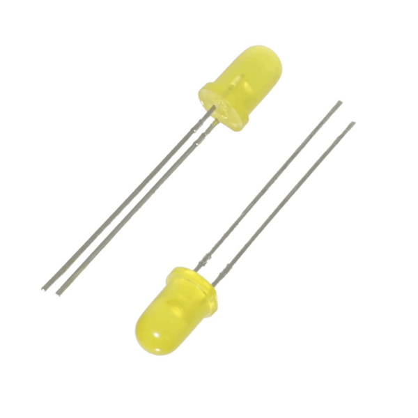 5mm DIP LED Yellow – 50 Pcs.