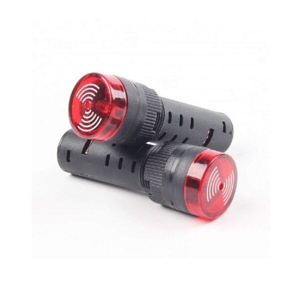 Red AC220V 30mm AD16- 30SM LED Signal Indicator Built-in Buzzer - Image 2