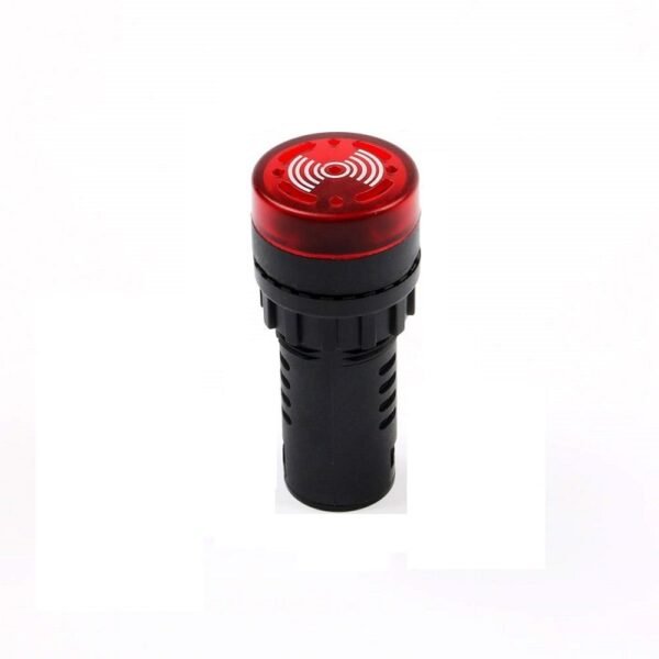 Red AC220V 30mm AD16- 30SM LED Signal Indicator Built-in Buzzer - Image 3