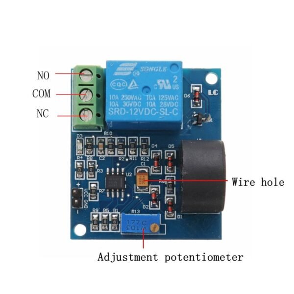 5A 12V Overcurrent Protection AC Current Detection Sensor Module - Image 4