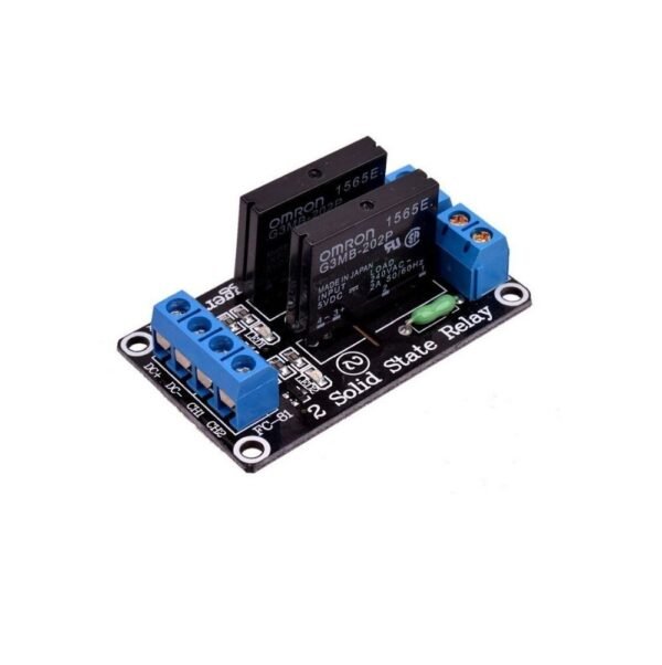 5V 2 Channel SSR G3MB-202P Solid State Relay Module 240V 2A Output with Resistive Fuse