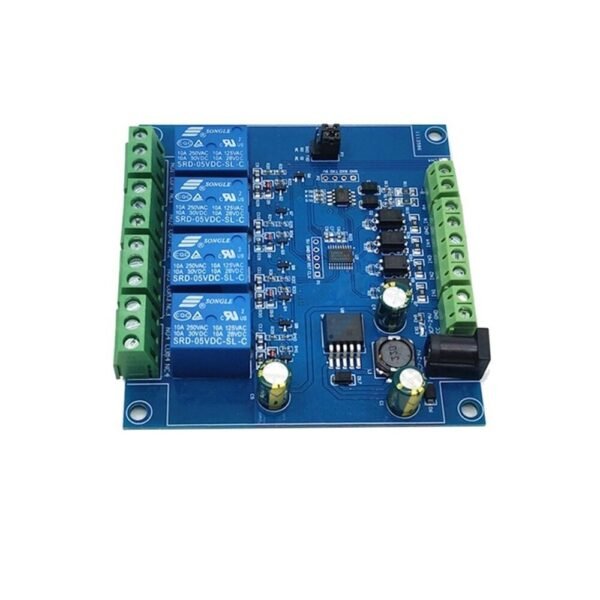 7-24V Modbus RTU 4, Channels Relay Module, RS485/TTL Anti-Reverse, Connection - Image 2