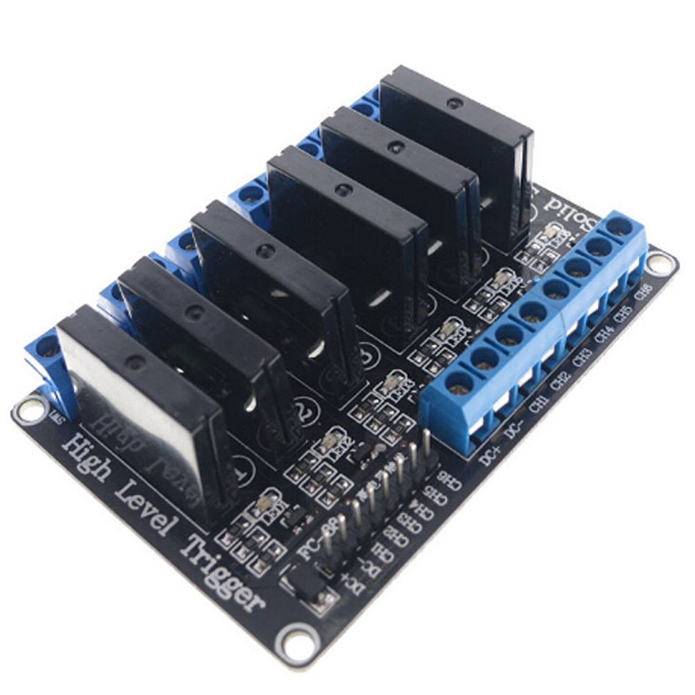 6 Channel 3-24V Relay Module Solid State High Level SSR DC Control DC ...