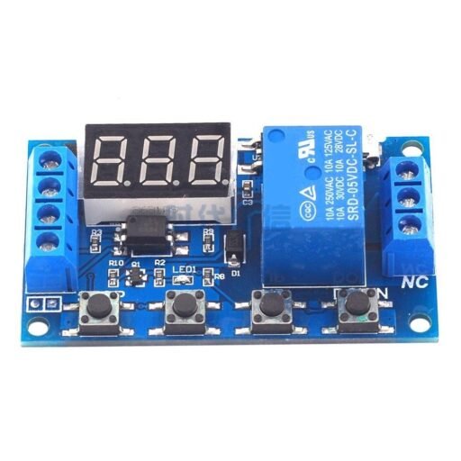 6-30V 1-Channel Power Relay Module with Adjustable Timing Cycle - DarkOct02