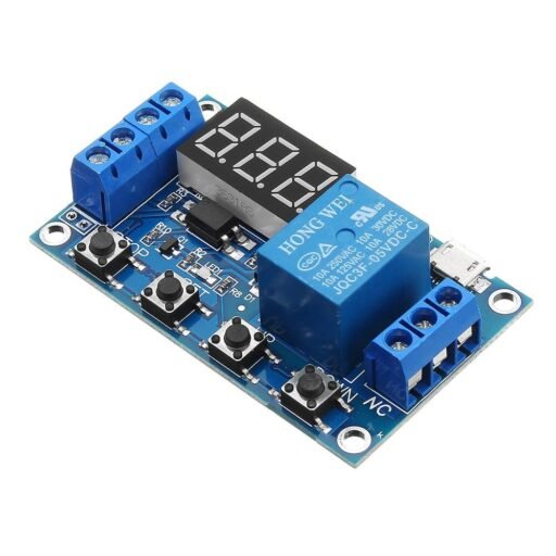 6-20V 1-Channel Power Relay Module with Adjustable Timing Cycle - DarkOct02