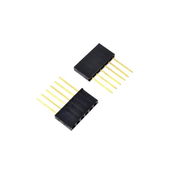 6 Pin Female 11mm tall stackable Header Connector for Arduino-5Pcs. - Image 3