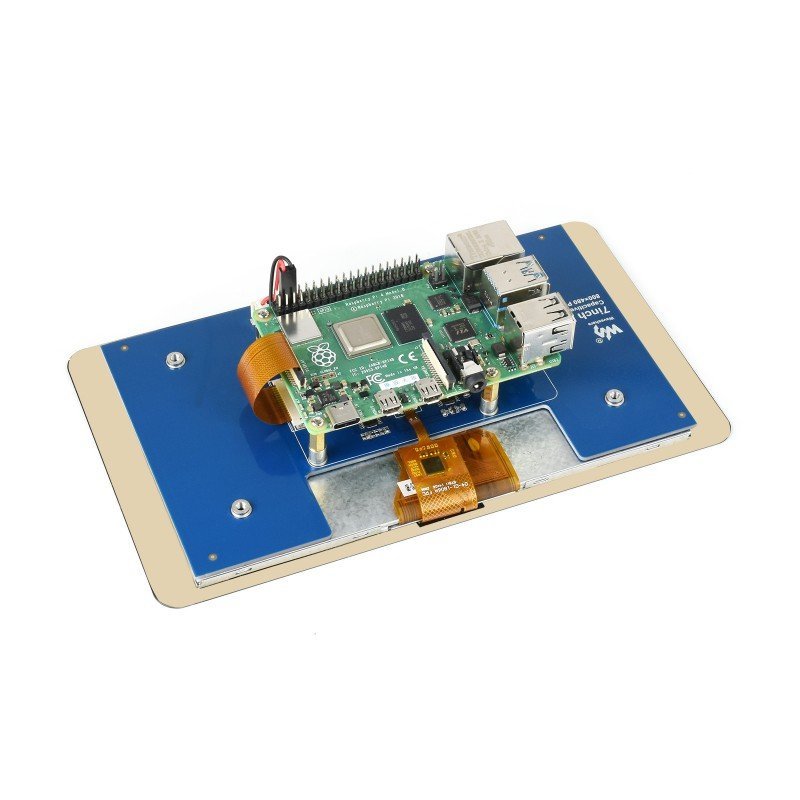 Boîtier Blanc Officiel Waveshare Pour écran Tactile Raspberry Pi - Compatible Pi 5 Et écrans 7" Officiels - Design Industriel, Interfaces Libres