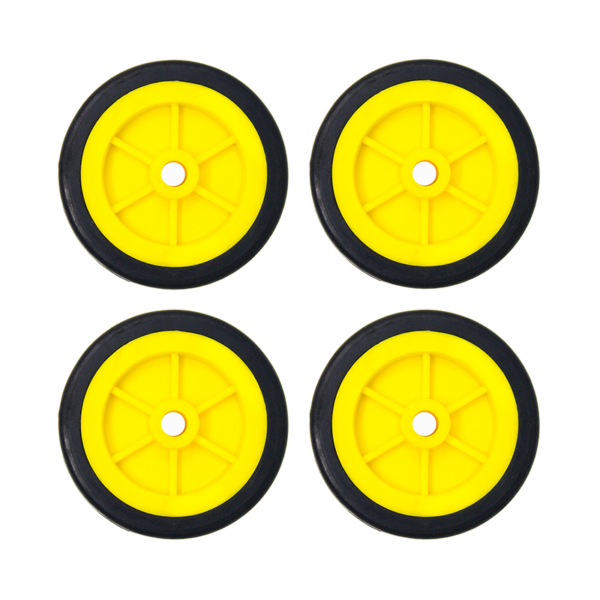EasyMech Heavy Duty(HD) Disc Wheel 100mm Dia – 4Pcs(Yellow Color)