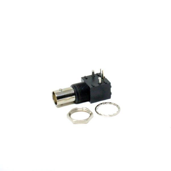 Right Angle Black Plastic BNC Female Jack PCB Mount