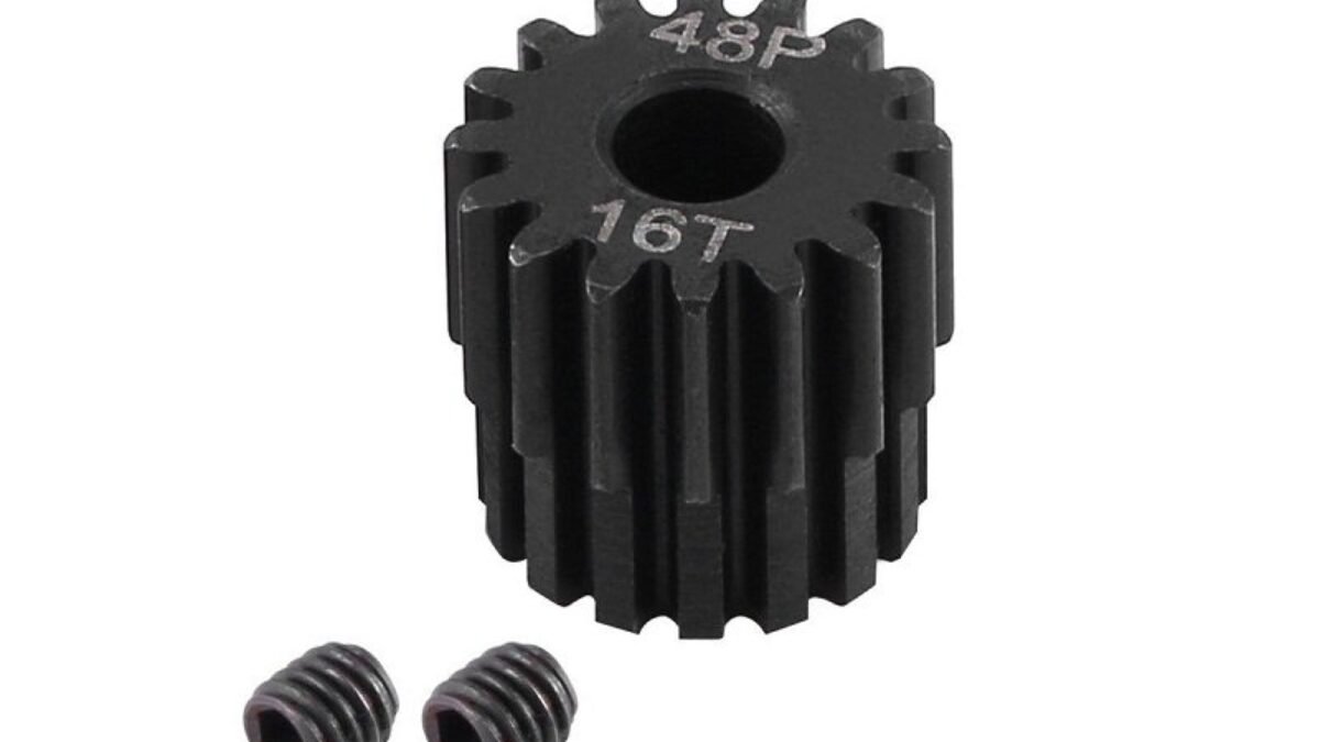 Dilwe RC Motor Gear, Steel Metal Motor Pinion Gear 17T 0.8 Module For HIMOTO E10MTL/E10MT/E10BP 1/10 RC Car Part(Black