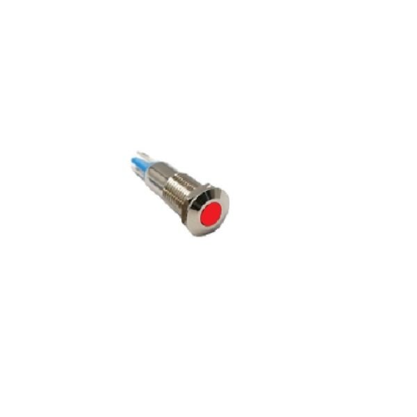 Red 3-9V 8mm LED Metal Indicator Light