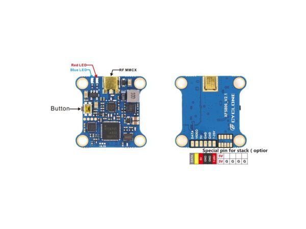 Xf model xf5806 5.8g 40ch 25/100/200/400mw video Switchable FPV VTX transmitter - Image 3