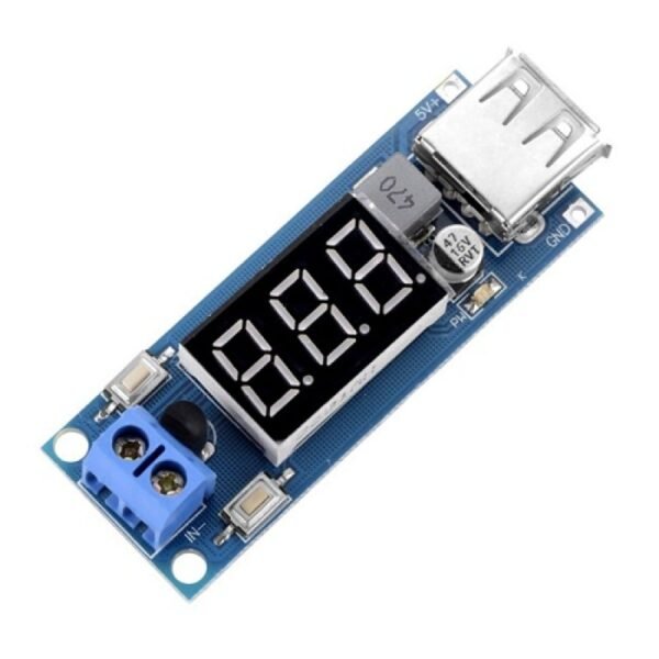 DC-DC 4.5-40V To 5V 2A USB Charger Step down Converter Voltmeter Module - Image 3