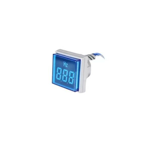 Blue 20-75Hz 22mm AD16- 22DSHZ Square Cover LED Hertz Meter Indicator Light