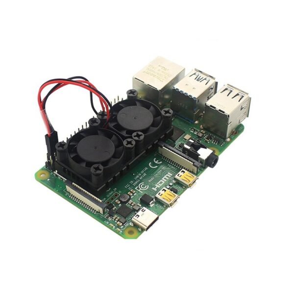 Double Fans Radiator for Raspberry Pi 3B+/4B - Image 3