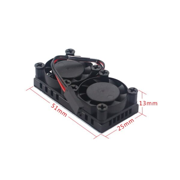 Double Fans Radiator for Raspberry Pi 3B+/4B - Image 2