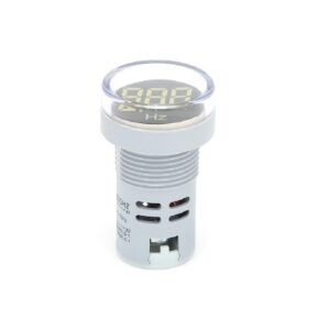 White 20-75Hz 22mm AD16- 22DSHZ Round LED Hertz Meter Indicator