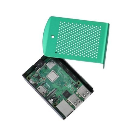 Green Metal Aluminum Case support fans for Raspberry 3B+/3B - Image 2