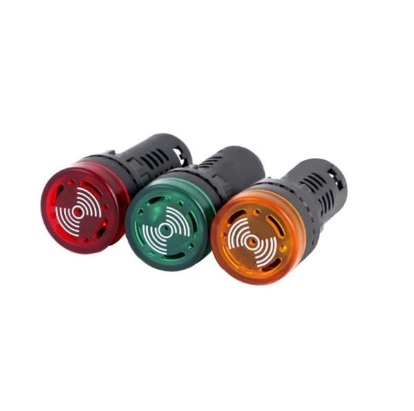 Red AC/DC12V 22mm AD16-22SM LED Signal Indicator Built-in Buzzer - Image 2