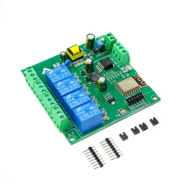 AC90-250V ESP8266, Wireless WIFI Relay, Module 4 Channel ESP-, 12F Wifi Development, Board AC/DC 5V/7-28V/5-, 80V Power Supply - Image 2